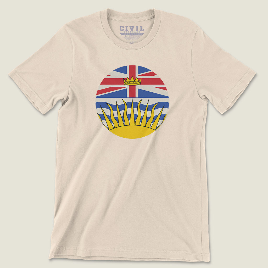 british columbia canada flag tshirt