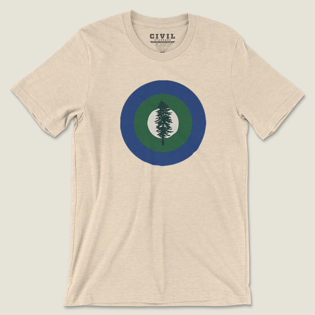Cascadia Flag Roundel Tee Heather Dust / L Cascadia Flag Roundel Tee Heather Dust / L