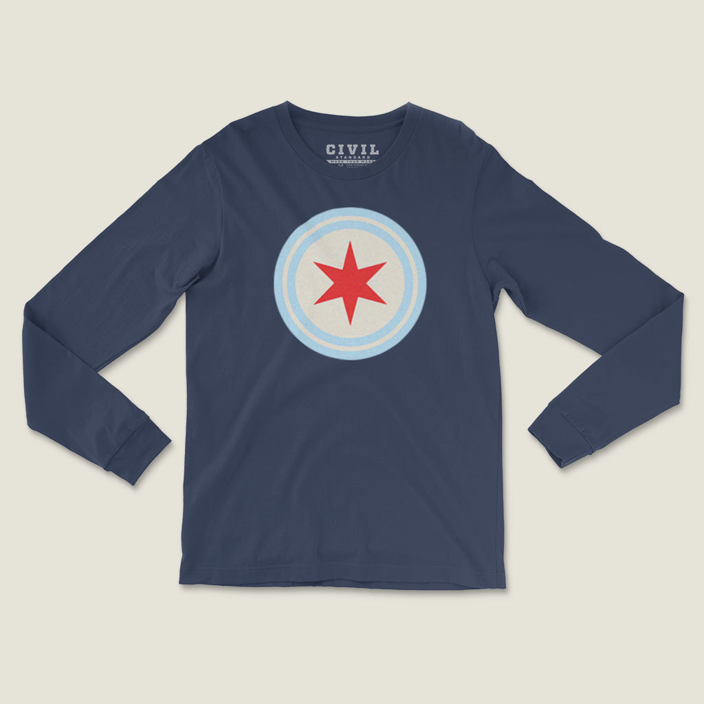 Chicago Flag Roundel Long Sleeve Tee