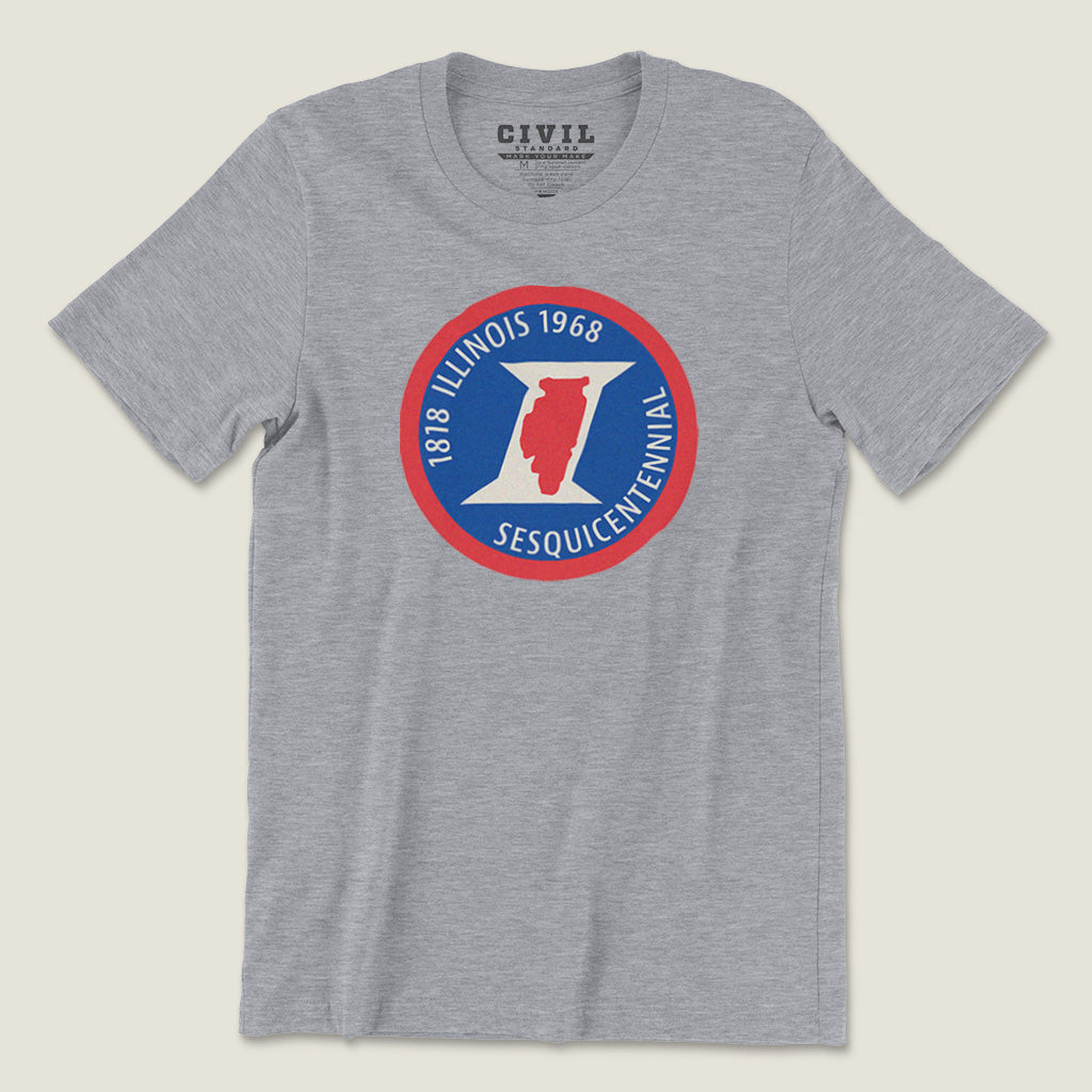Vintage Illinois Sesquicentennial Badge Tee