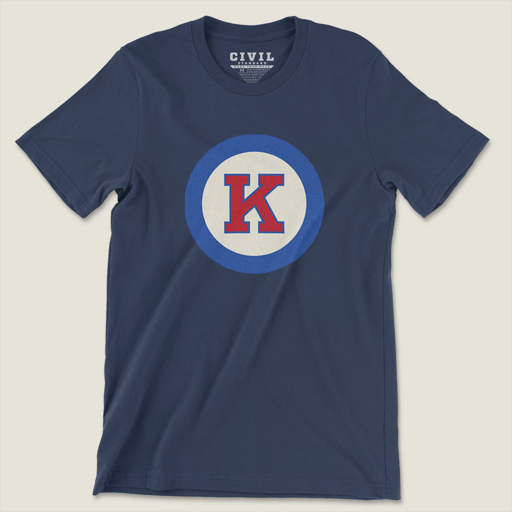 Kansas Crimson and Blue Roundel Tee