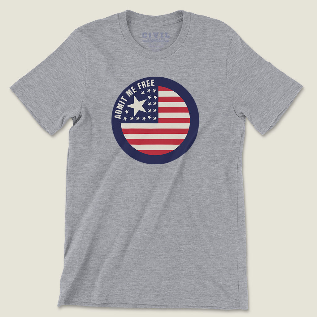 kansas admit me free flag t-shirt