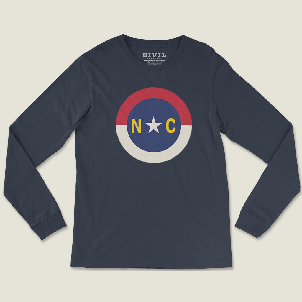 North Carolina Flag Roundel Long Sleeve Tee